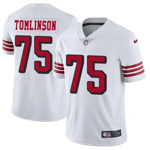 San Francisco 49ers Limited White Men Laken Tomlinson NFL Jersey #75 Rush Vapor Untouchable->san francisco 49ers->NFL Jersey